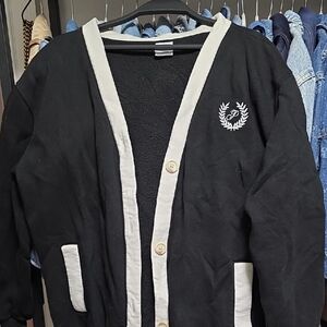 Victoria's Secret Black and Cream Sweater